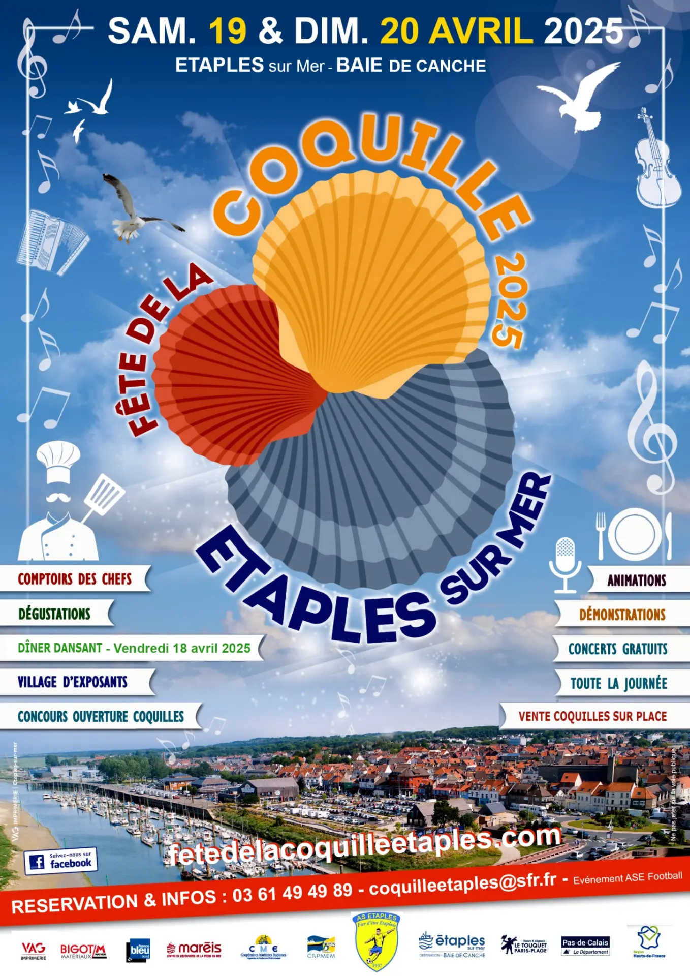 31 12 2025 visuel 2025 flyer fete de la coquille etaples sur mer 31 12 2024 sfv